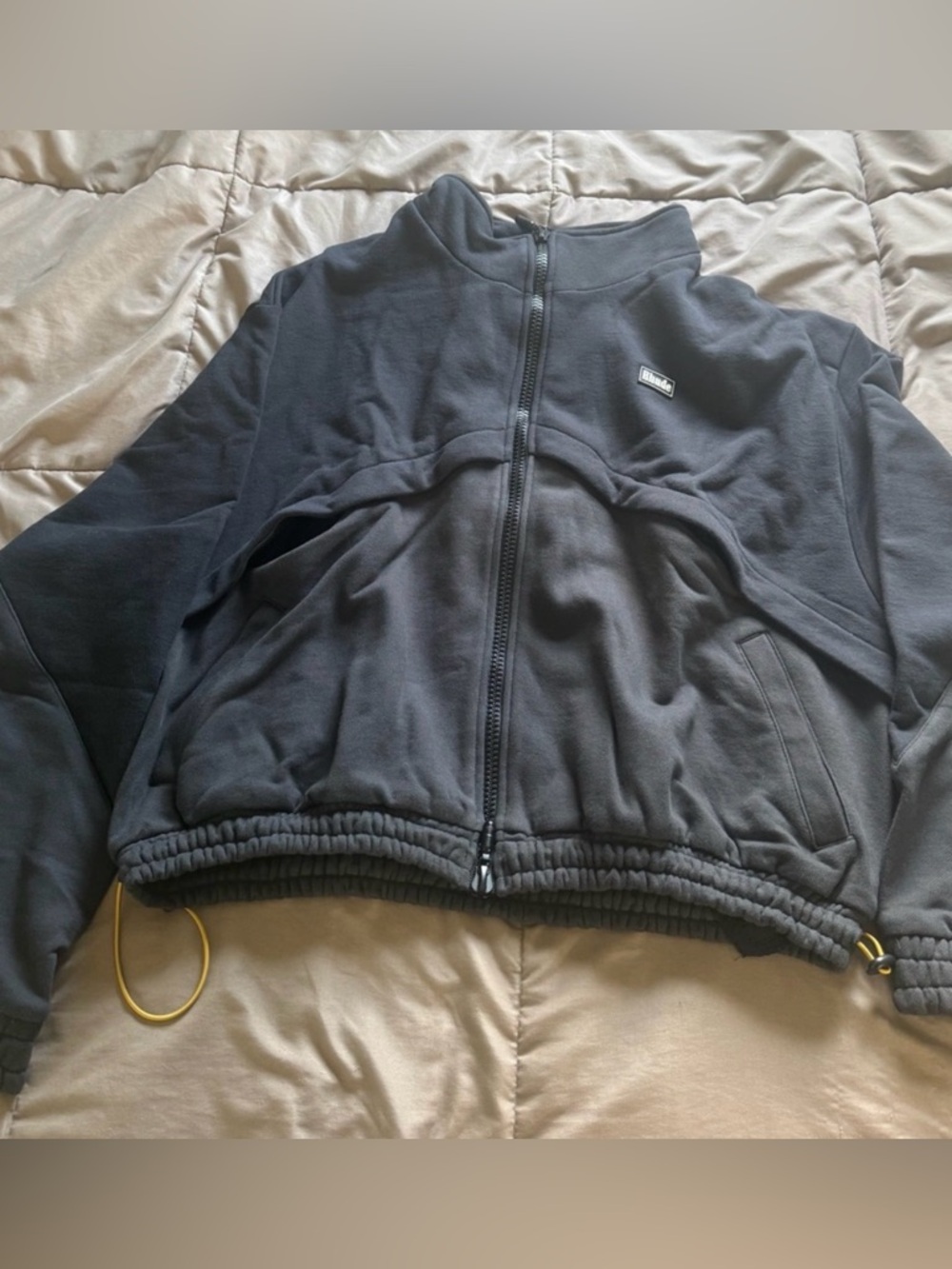 Rhude Black Full-Zip Windbreaker Jacket